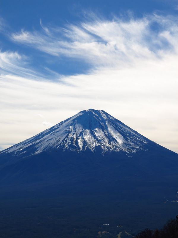 圧倒的存在感を放つ富士山。