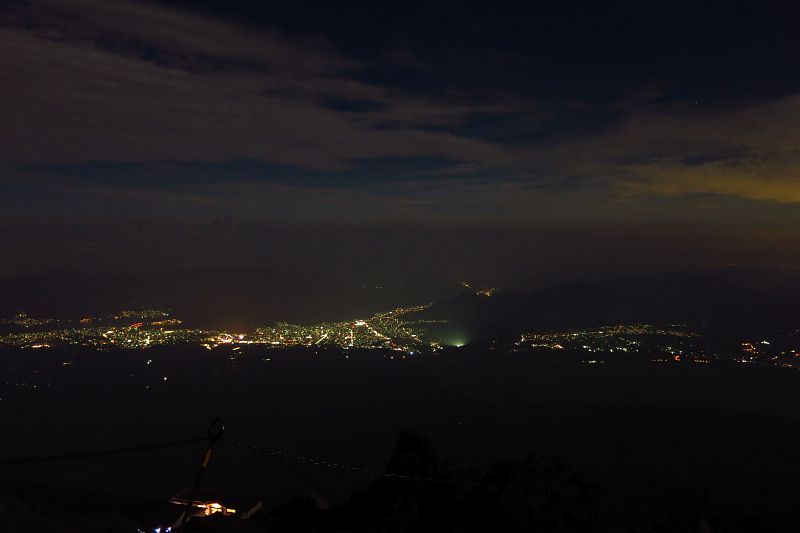 富士吉田市の夜景。